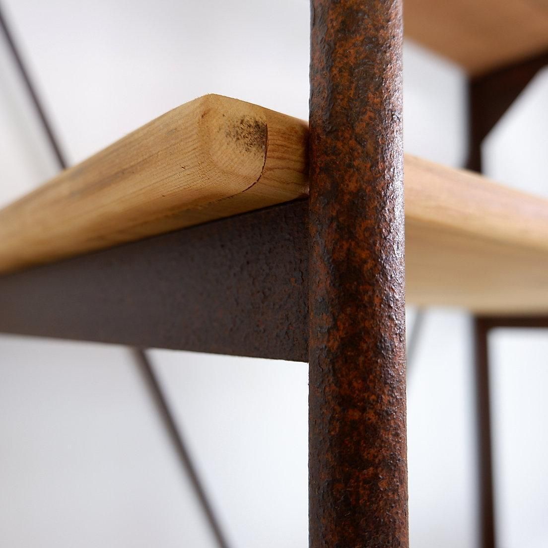 20th Century Industrial Shelf By Théodore Scherf, Iron And Wood photo buy