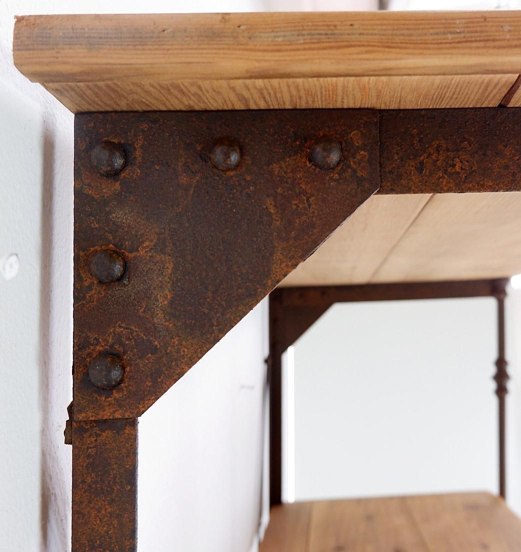 photo for sale 20th Century Industrial Shelf By Théodore Scherf, Iron And Wood
