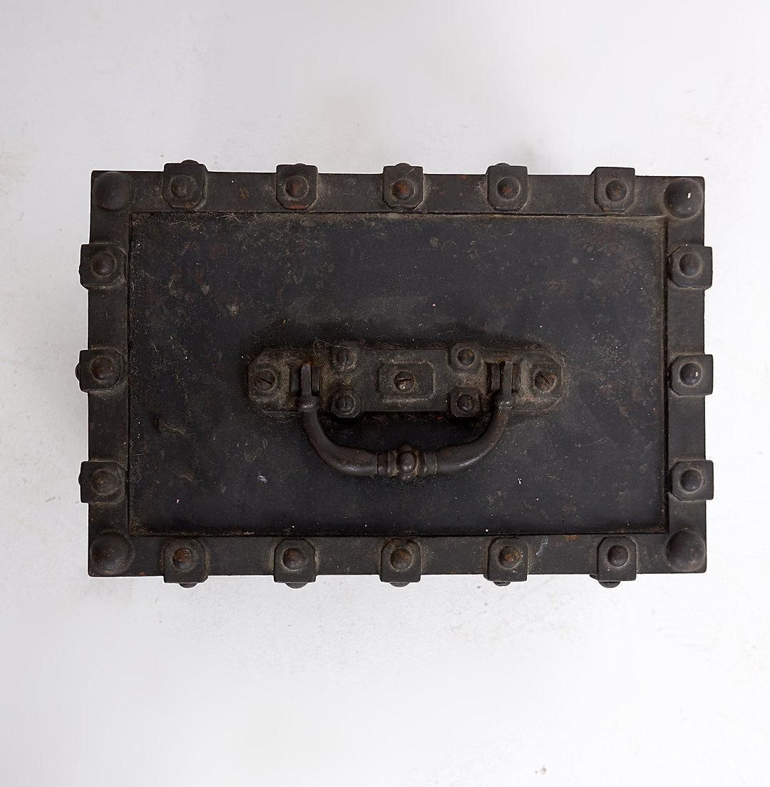Antique Bauche Incombustible Cast Iron Safe From Northeastern France, 1865 photo Home Decor