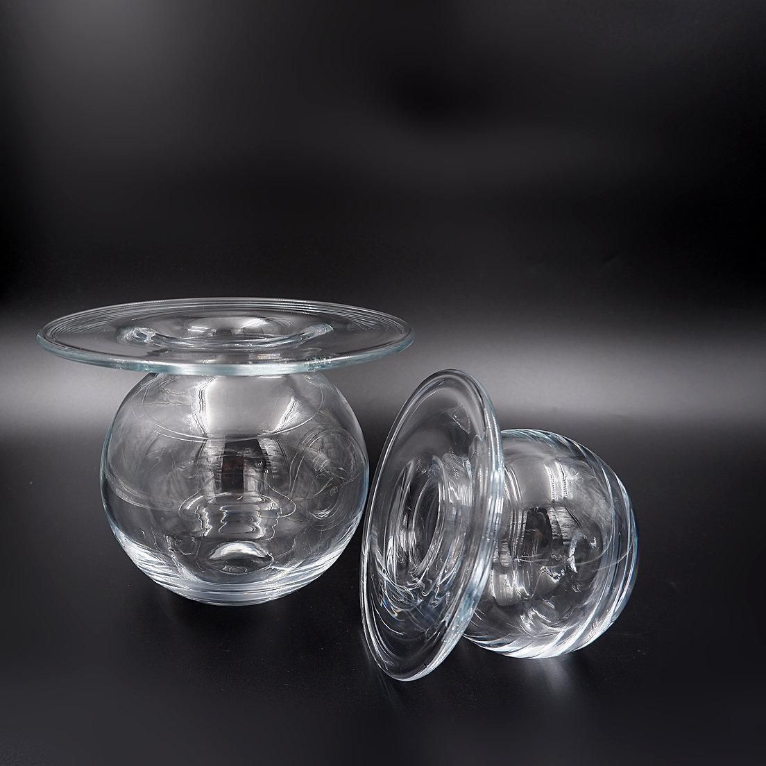 Set Of 2 "Saturn" Vases By Nanny Still For Riihimäen Lasi   Finland 1960s photo vintage