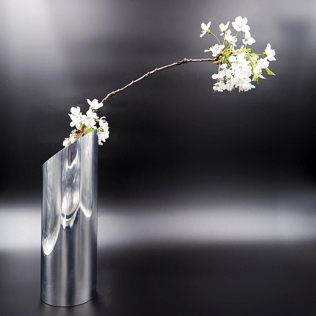 photo vinterior Set Of 3 Stainless Stell Vases   Matte / Brushed / Shiny   20th