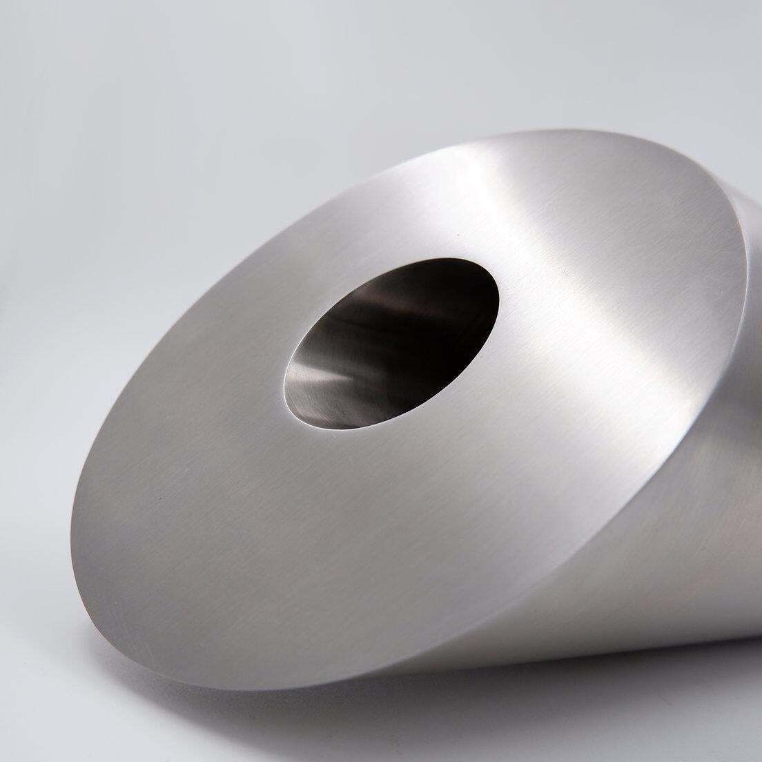 Brushed Aluminium Vase For Dried Flowers, Modern Design, 20th Century photo Home Decor