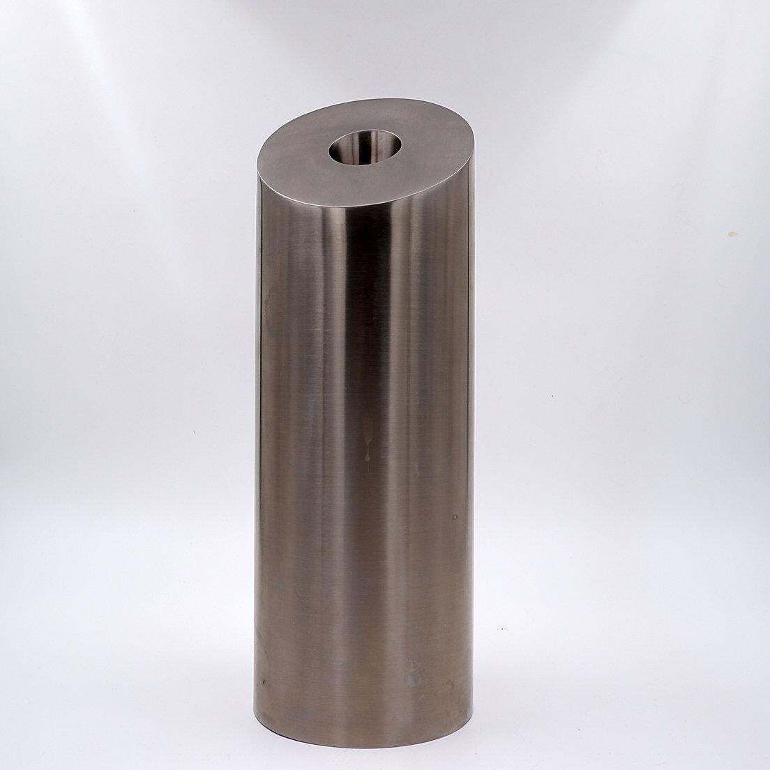 photo furniture Brushed Aluminium Vase For Dried Flowers, Modern Design, 20th Century