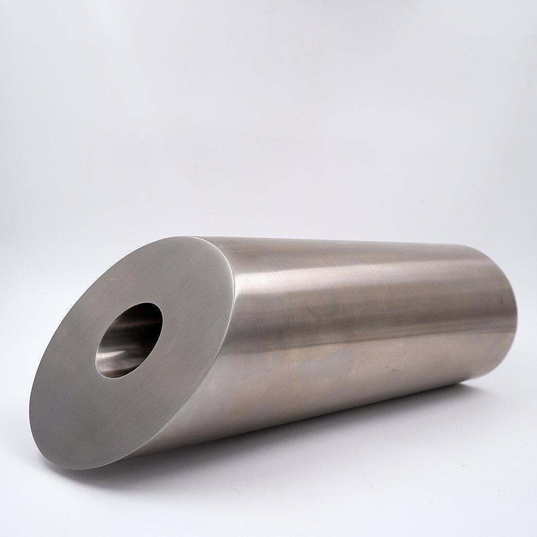 photo for sale Brushed Aluminium Vase For Dried Flowers, Modern Design, 20th Century