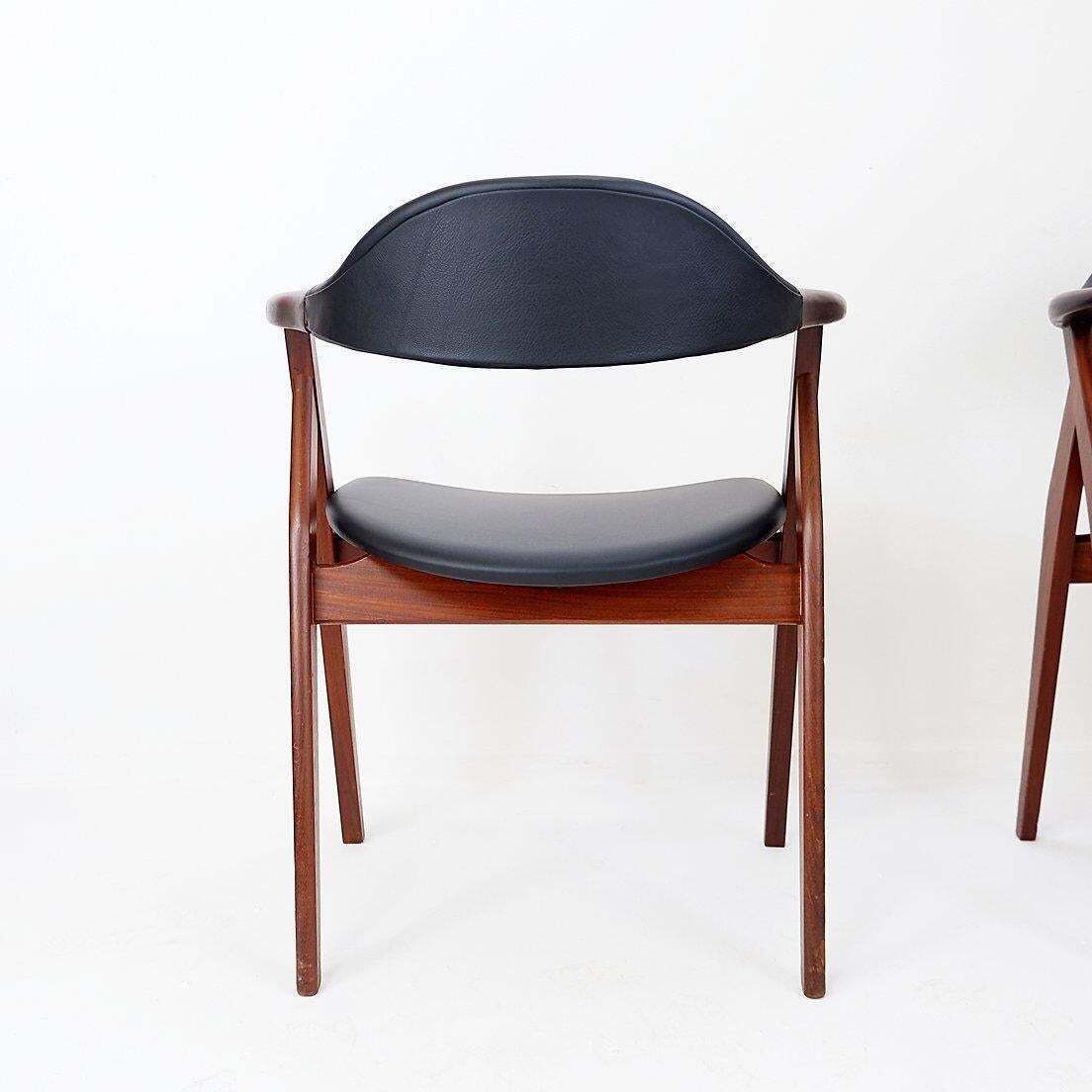"Cow Horn" Chairs By Tijsseling Meubelfabriek, Netherlands 1960   Set Of 4 photo for sale