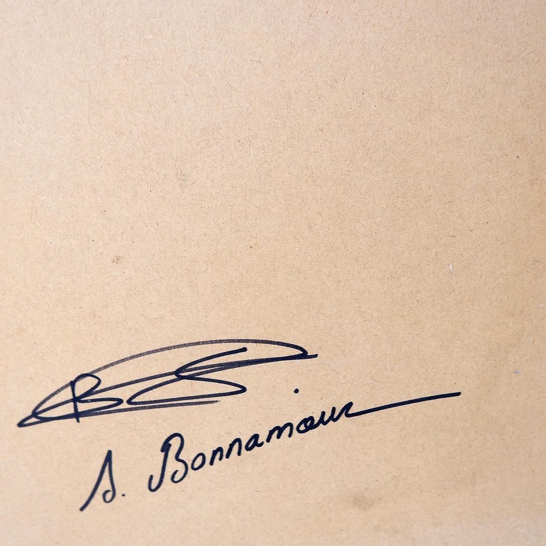 photo for sale Glass Artist's Work "Barabas" Signed S.Bonnamour"   Mondrian Style   20th