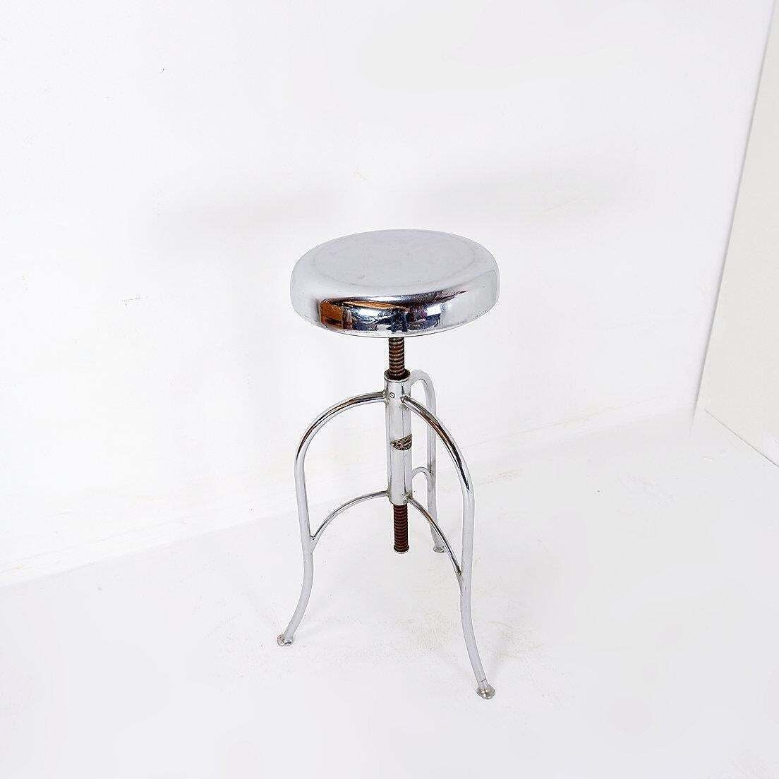 337.0 Stainless Steel Swivel Medical Stool, Industrial Style, England, 1960s photo