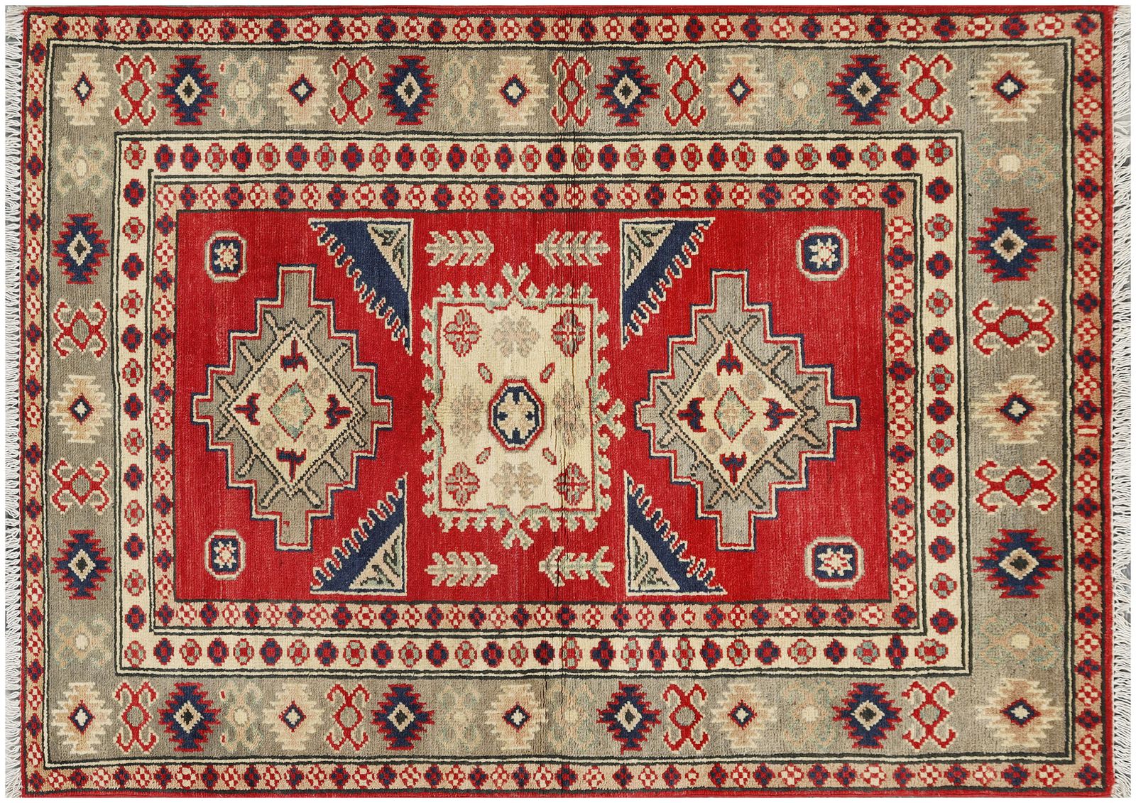 Handgemaakt Caucasian Kazak Geometrisch Tribaal Vloerkleed 100 x 142 cm photo buy