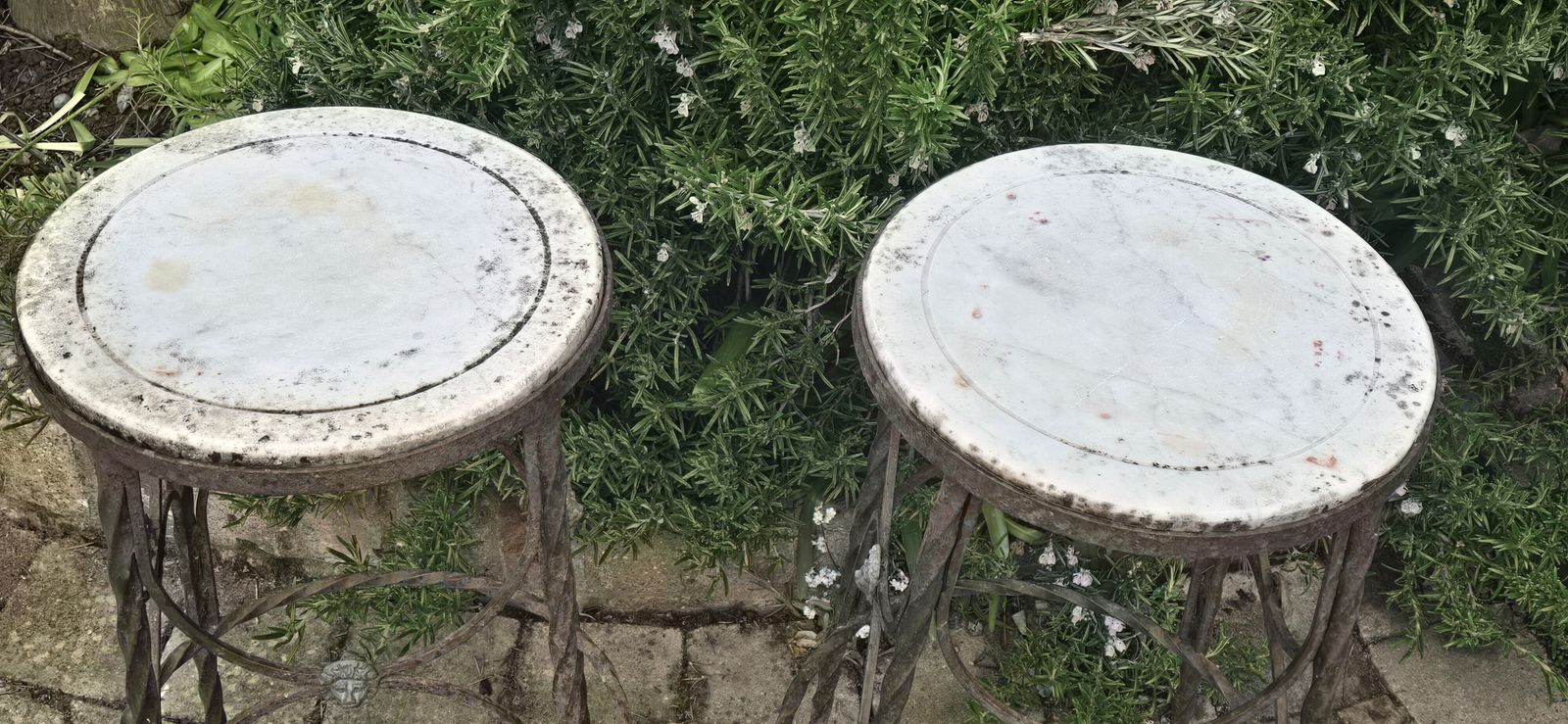 Pair Antique Garden Conservatoy Stands photo vinterior