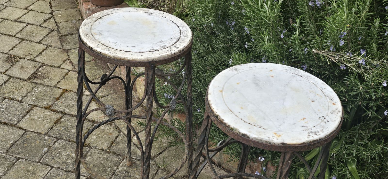 photo for sale Pair Antique Garden Conservatoy Stands