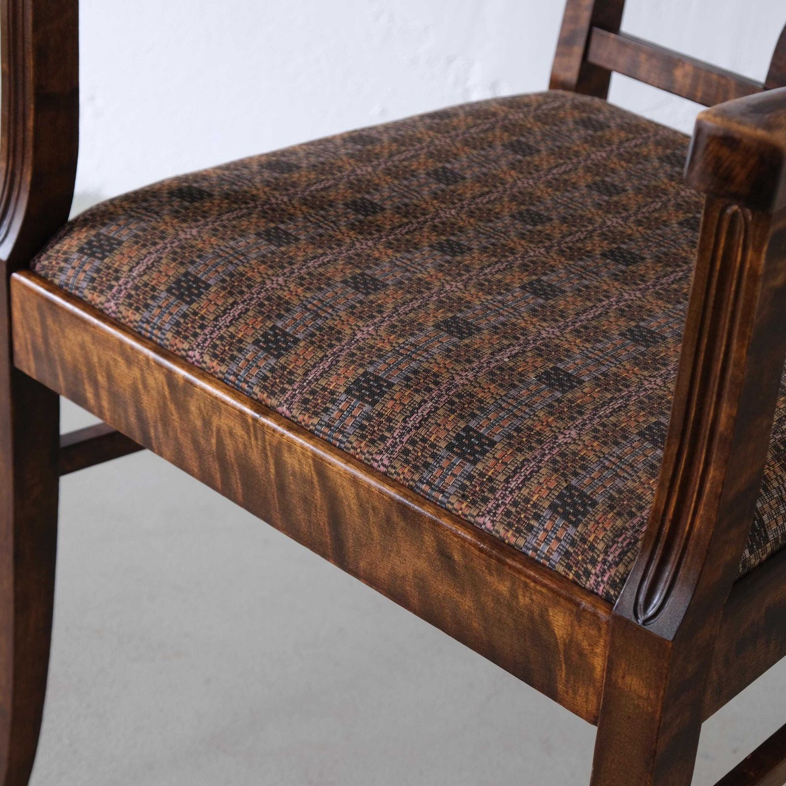 photo vintage Biedermeier Satijnberk Fauteuils | Zweden | Set van 2