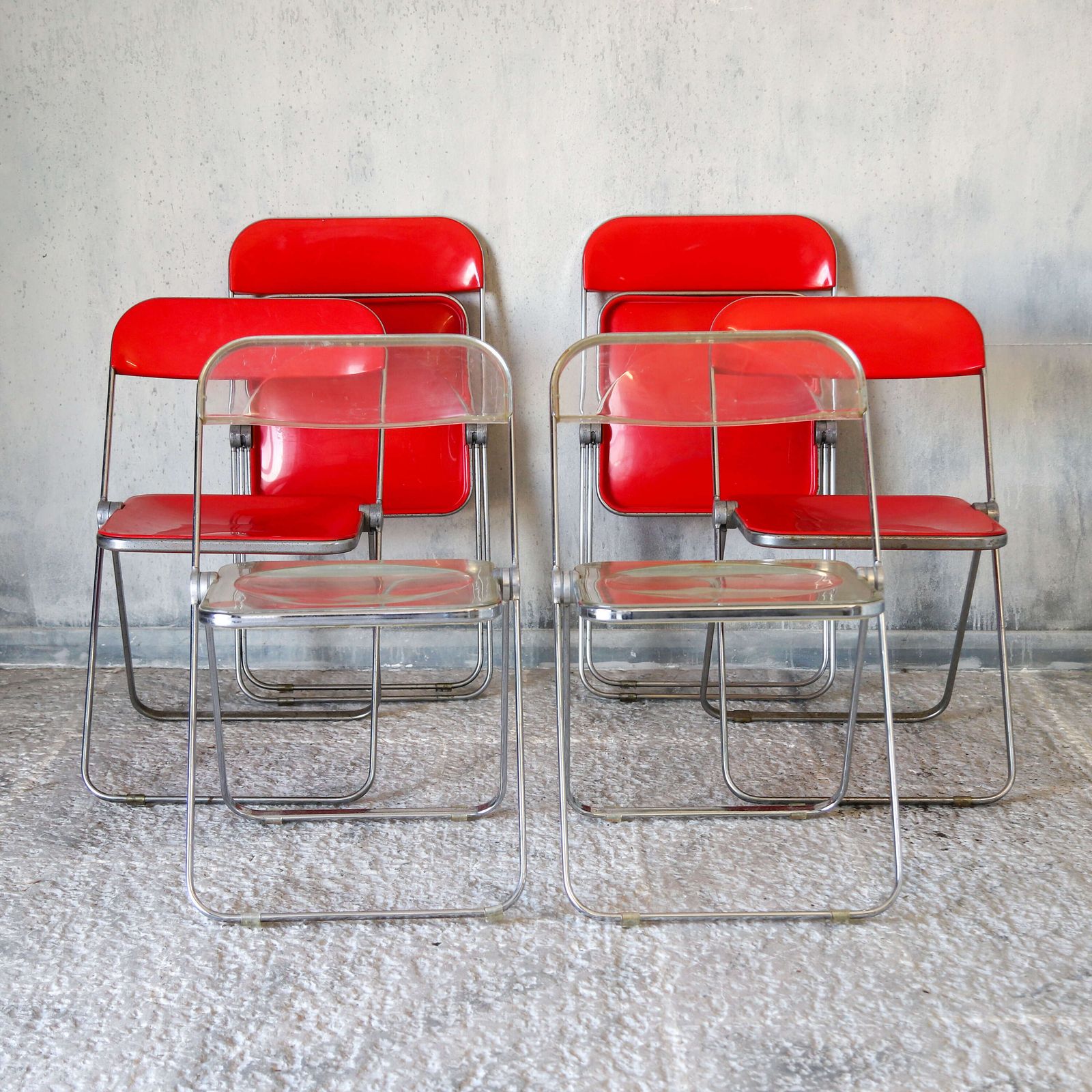 Giancarlo Piretti Castelli Plia Chairs   Iconic 1967 Italian Folding & Stacking Design photo furniture
