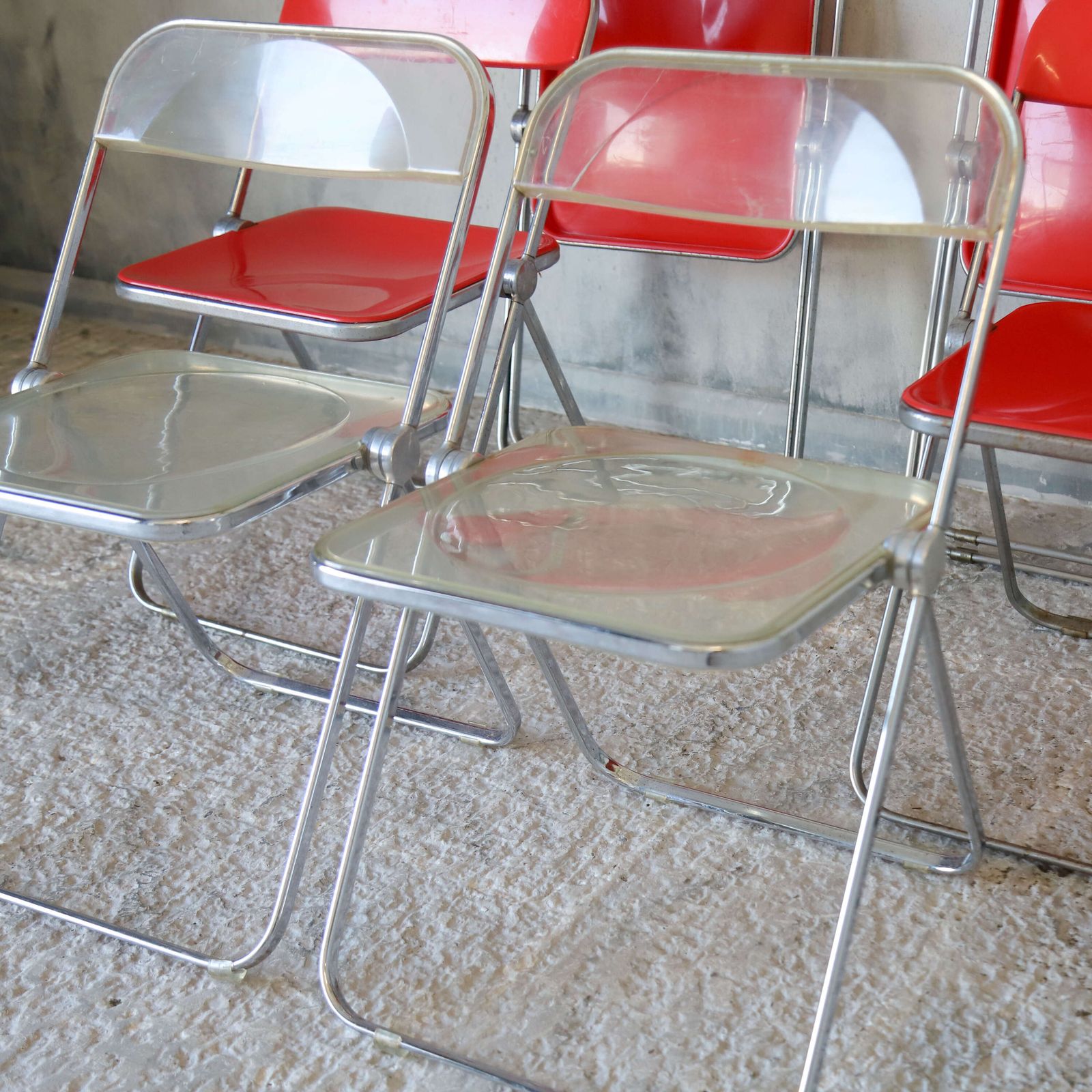Giancarlo Piretti Castelli Plia Chairs   Iconic 1967 Italian Folding & Stacking Design photo 199.0