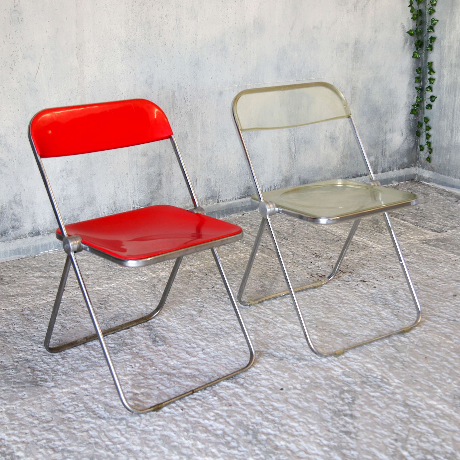 photo for sale Giancarlo Piretti Castelli Plia Chairs   Iconic 1967 Italian Folding & Stacking Design
