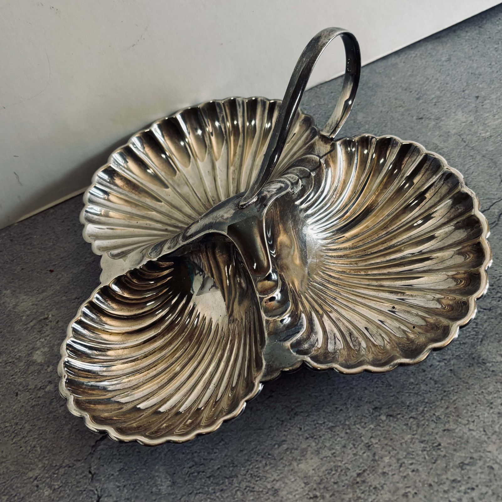 Antique Silver Plate Shell Dish photo 68.0