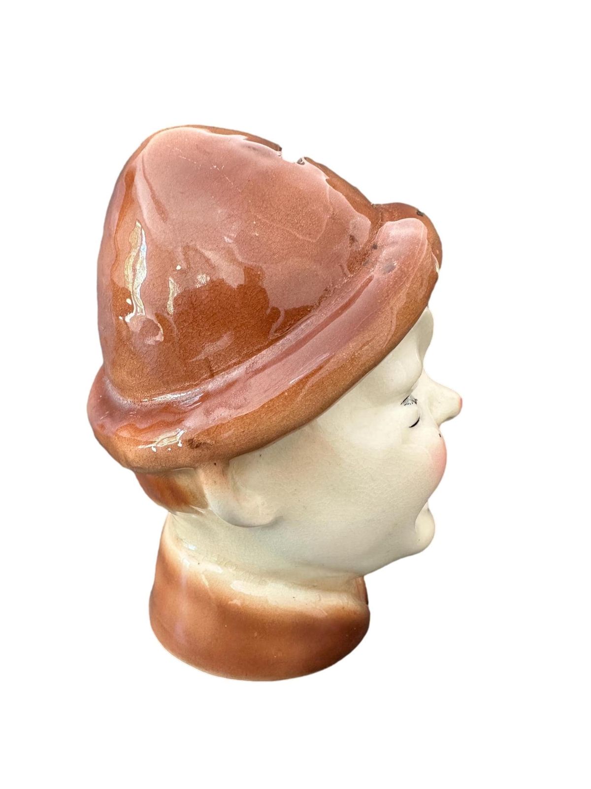 Rare Antique "Laughing Pierrot" Money Box   Keller & Guérin Lunéville   French Art Pottery, Early 20th Century photo buy