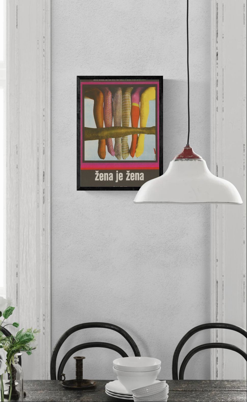 A Woman Is A Woman Original 1968 Czech A3 Poster photo furniture