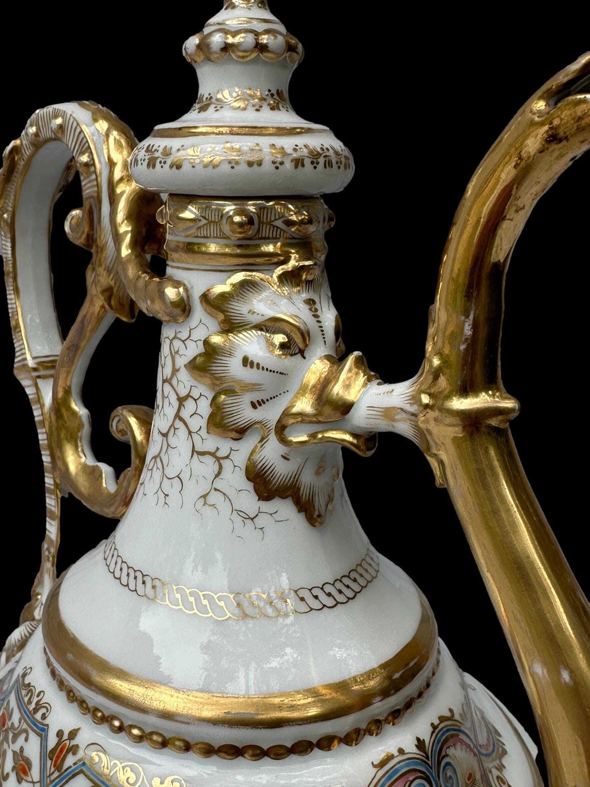 photo furniture Antique 19th C. French Paris Porcelain Coffee Pot   Hand Painted & Gilt Gold   Museum Quality Condition