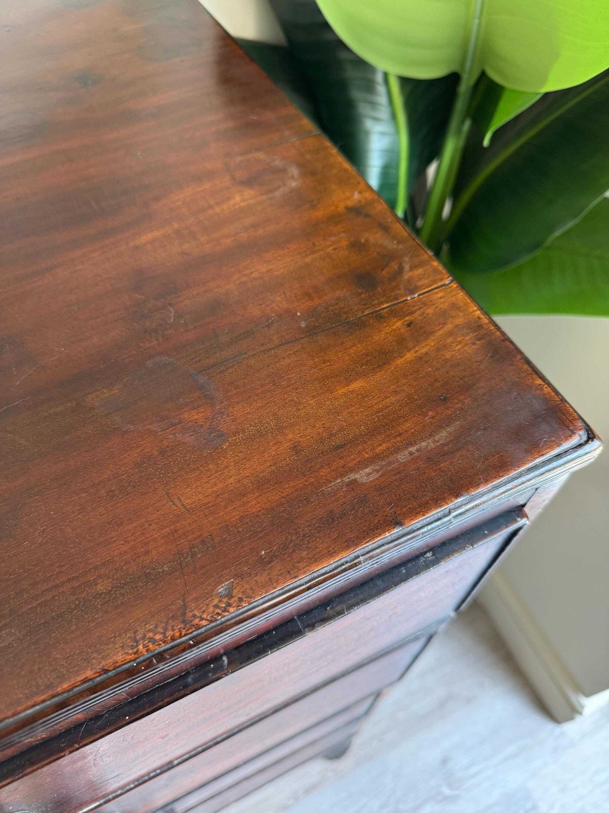 photo for sale Antique Large Chest Of Drawers Mahogany 2 Over 3 Upon Original Handles Dark Wood