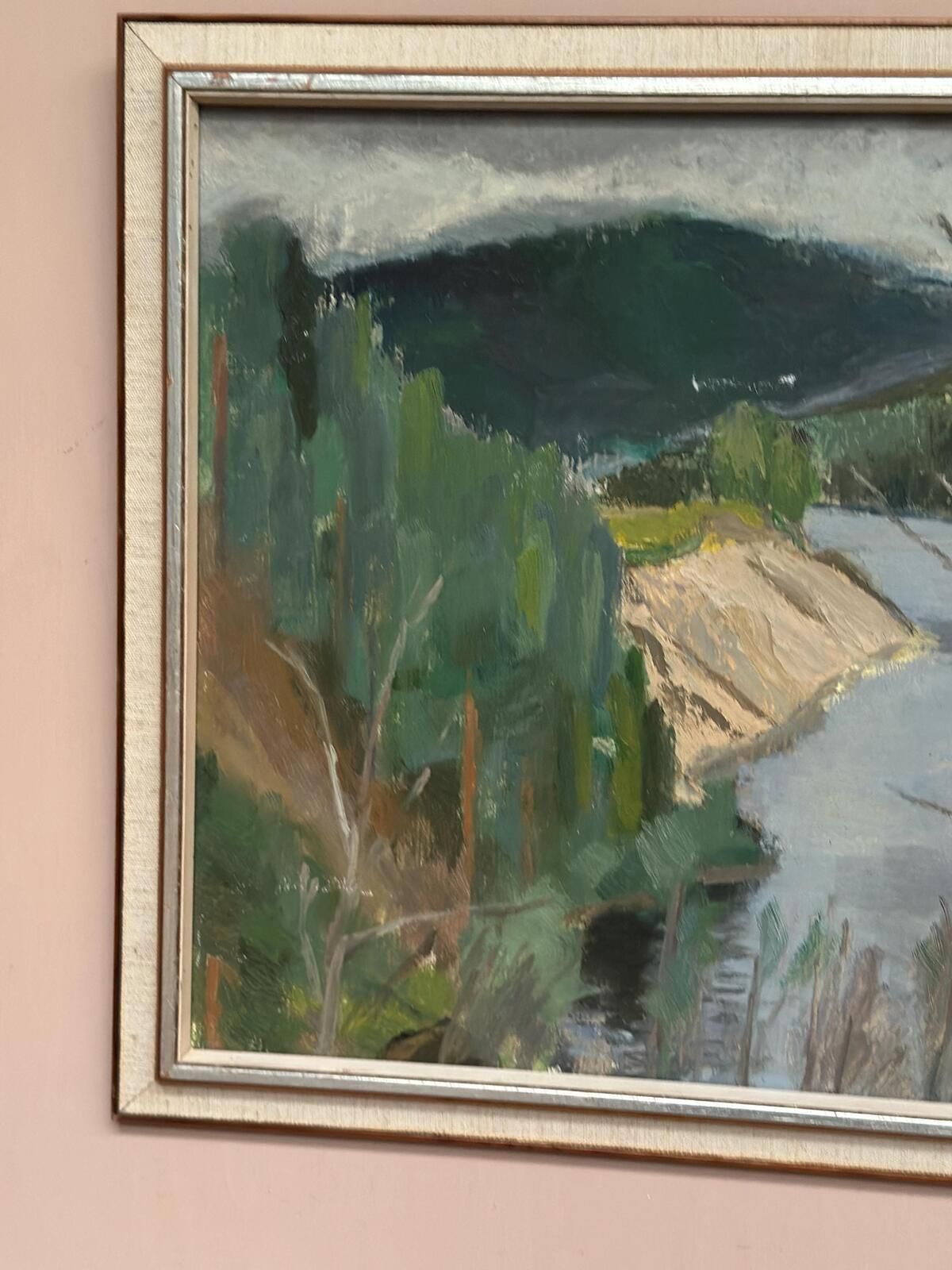 photo vinterior Original Mid Century Swedish Oil On Panel – “Shore” By Karl Olof Larsen – Dated 1945 – Vintage & Framed – 50 × 40 Cm (19.7" × 15.7")
