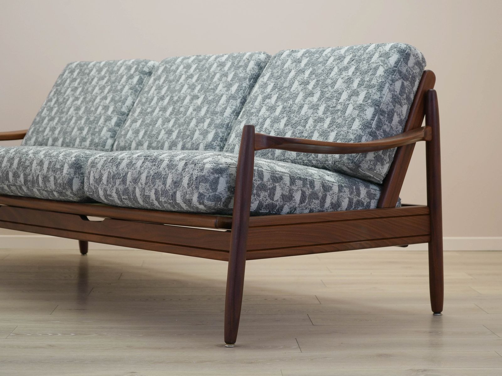 Teakhouten bank, Deens design, jaren 1970, gemaakt in Denemarken photo 1959.0