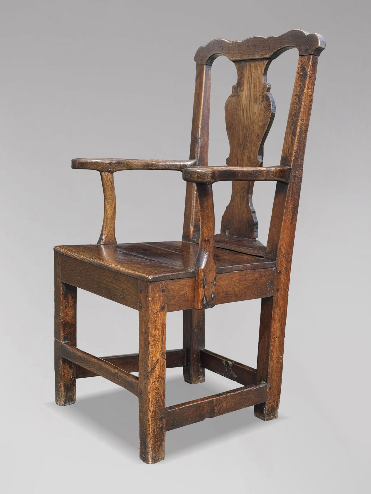 18th Century Georgian Oak Country House Armchair photo vinterior