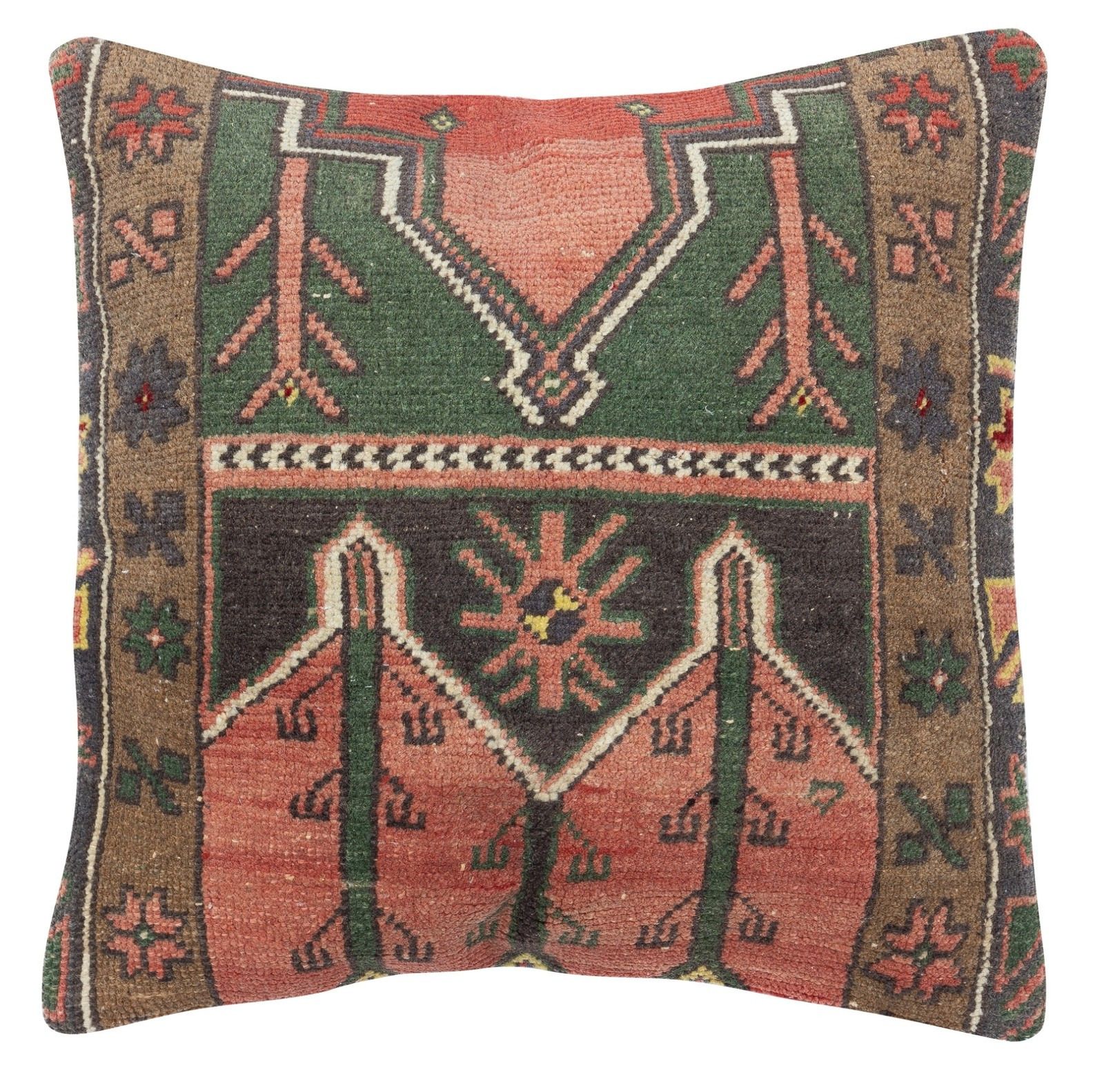 20"X20" Traditional Wool Cushion Cover. Handmade Throw Pillow. Accent Pillow