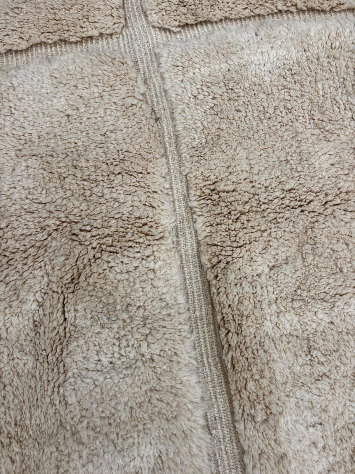 Textiles Modern Moroccan Mrirt Rug 220x310 Cm– Cream Wool Texture Design – Handmade In Morocco – Fair Trade – Berber Carpet Moroccan Wool Rug photo