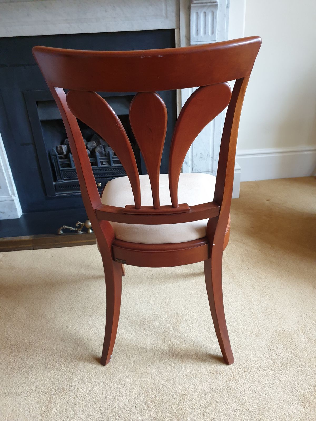 Furniture Grange 4 Dining Chairs Cherry Wood French Very Good Condition photo