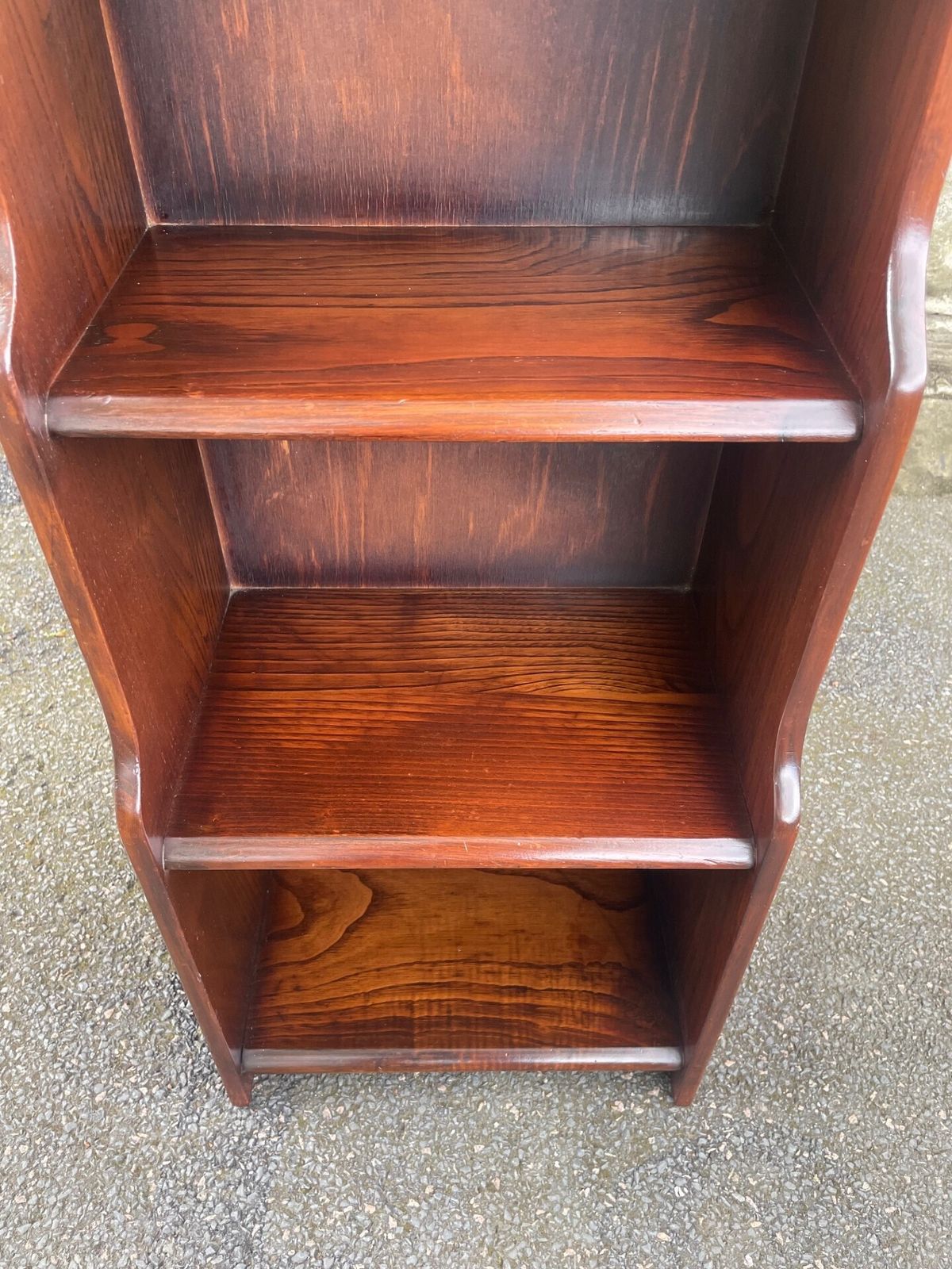 Antique Oak Waterfall Open Bookcase Bookshelves photo furniture