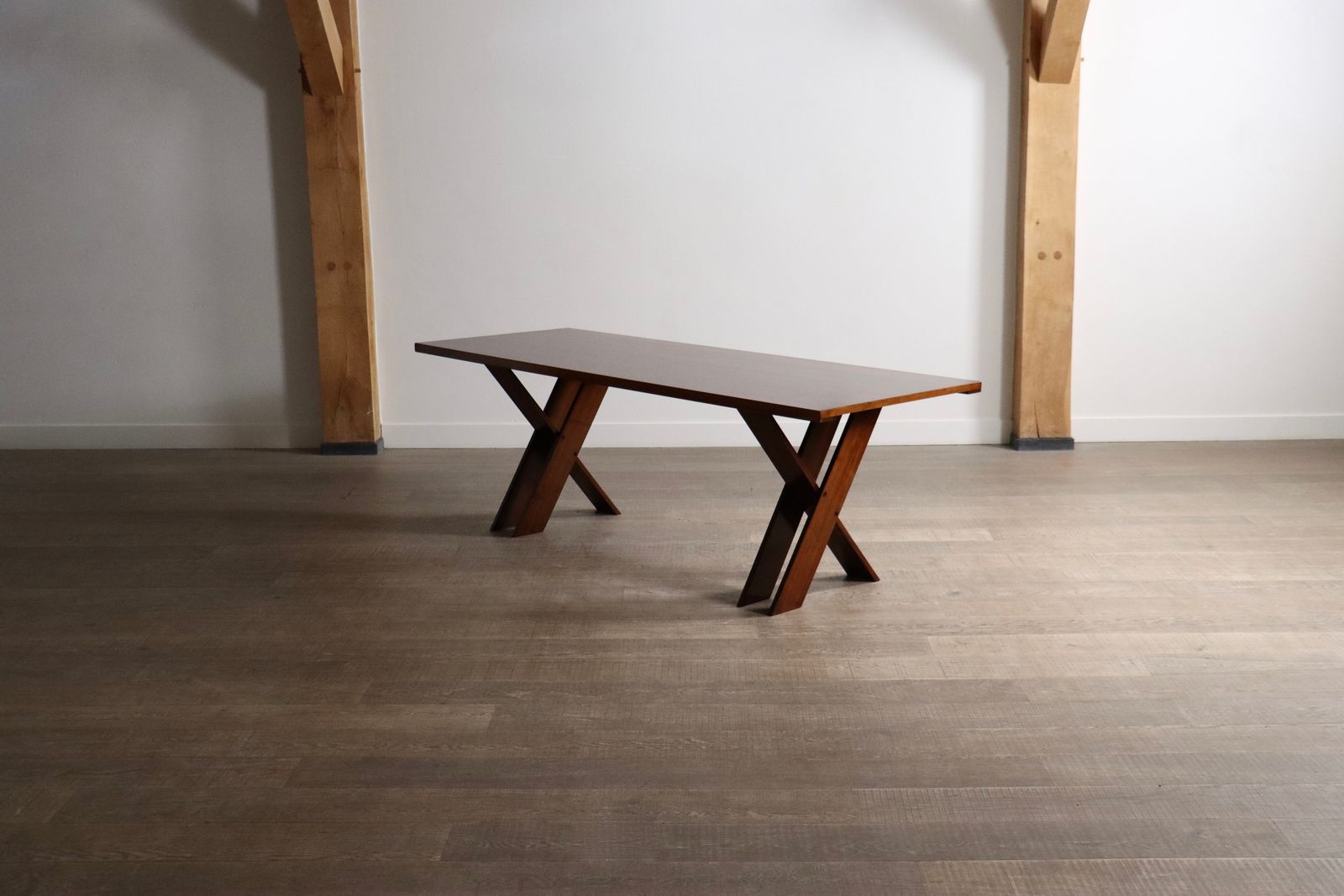 Tl58 Eettafel In Walnoot Van Marco Zanuso Voor Poggi, Italië, Jaren 1960