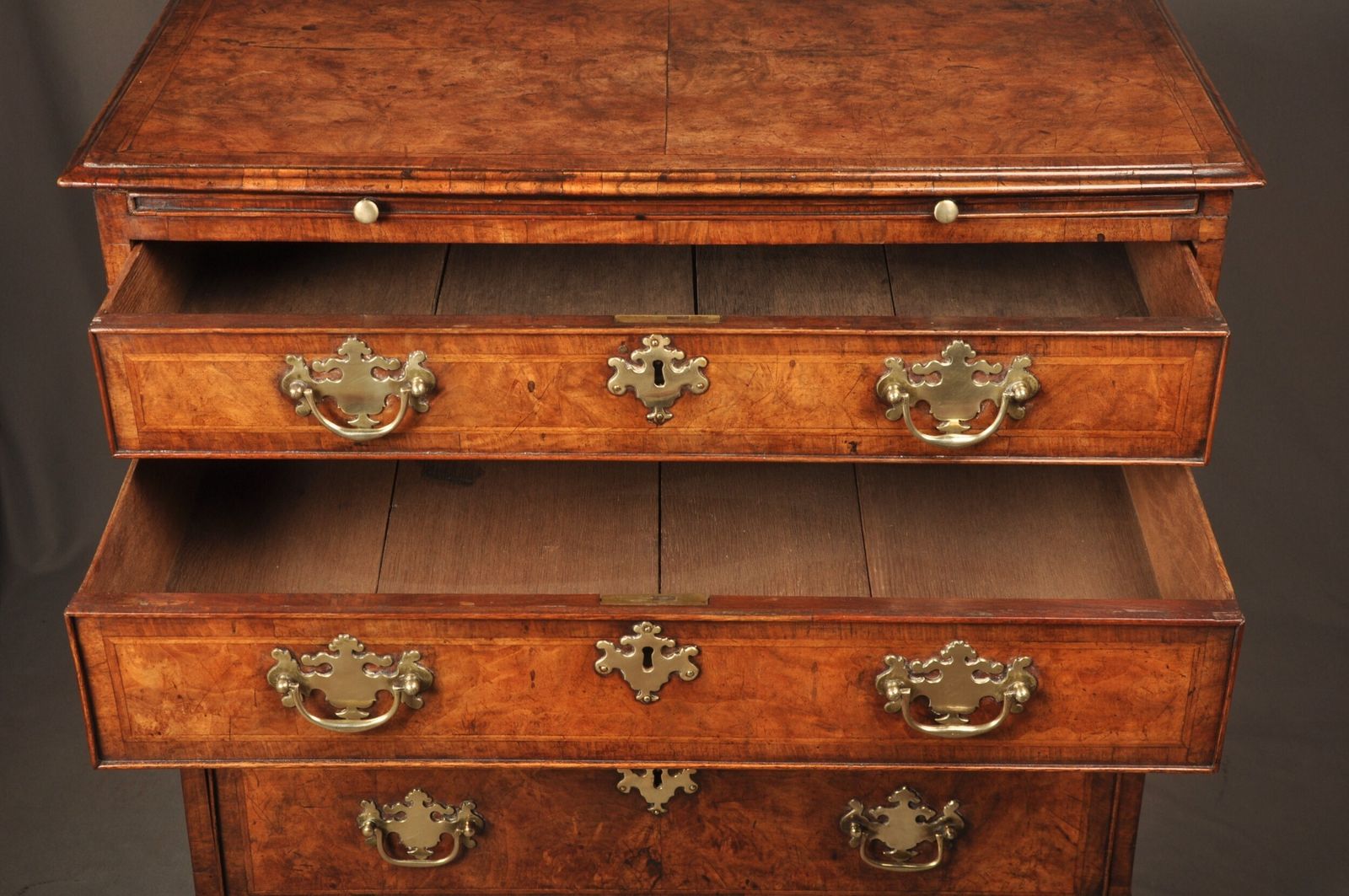 photo for sale A Fine Early George II Walnut Chest Of Drawers Of Small Proportions