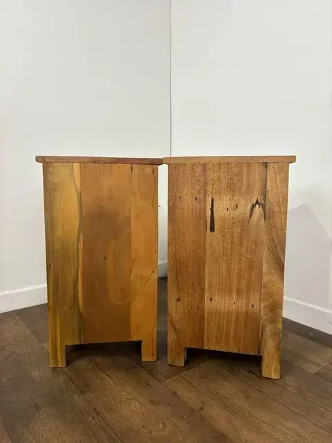 photo buy Pair Of Reclaimed Indian Wood Bedside Cabinets