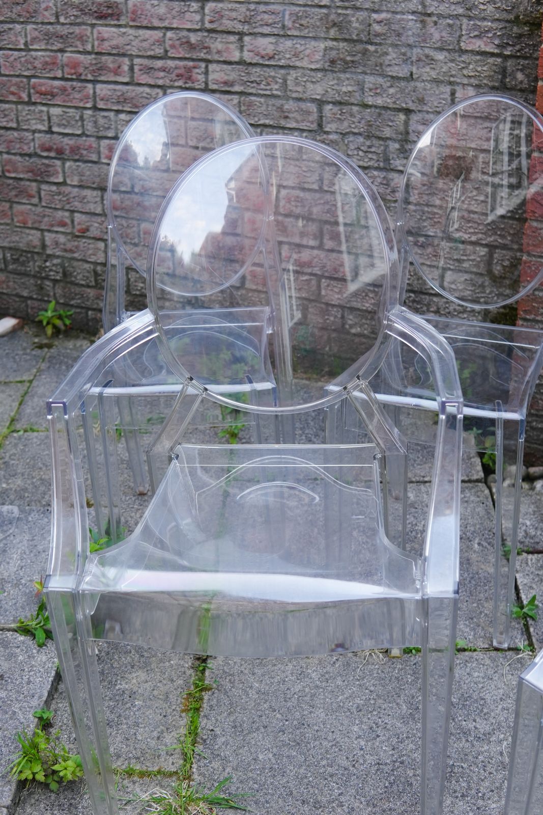 Set Of 6 Kartell Louis Ghost Chairs, Philippe Starck photo Furniture