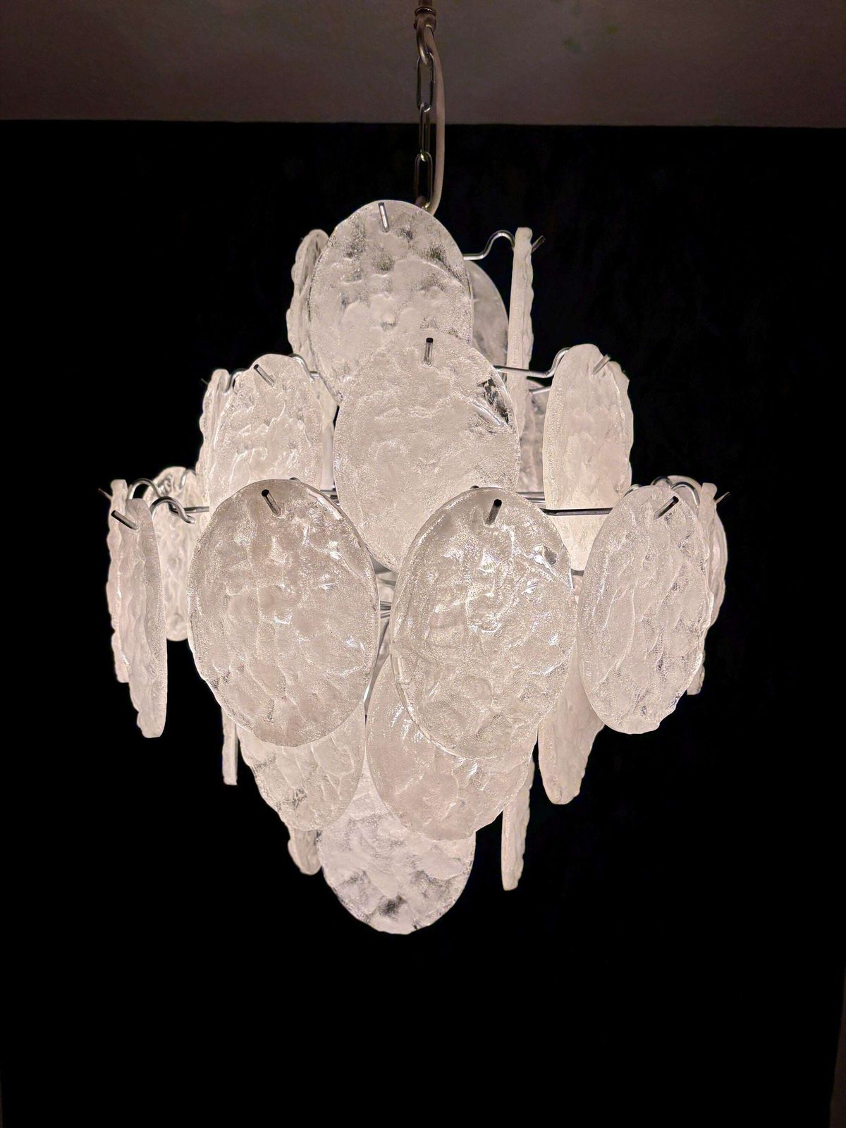 Chandeliers Made From 1960s/70s Acrylic Glass Panels