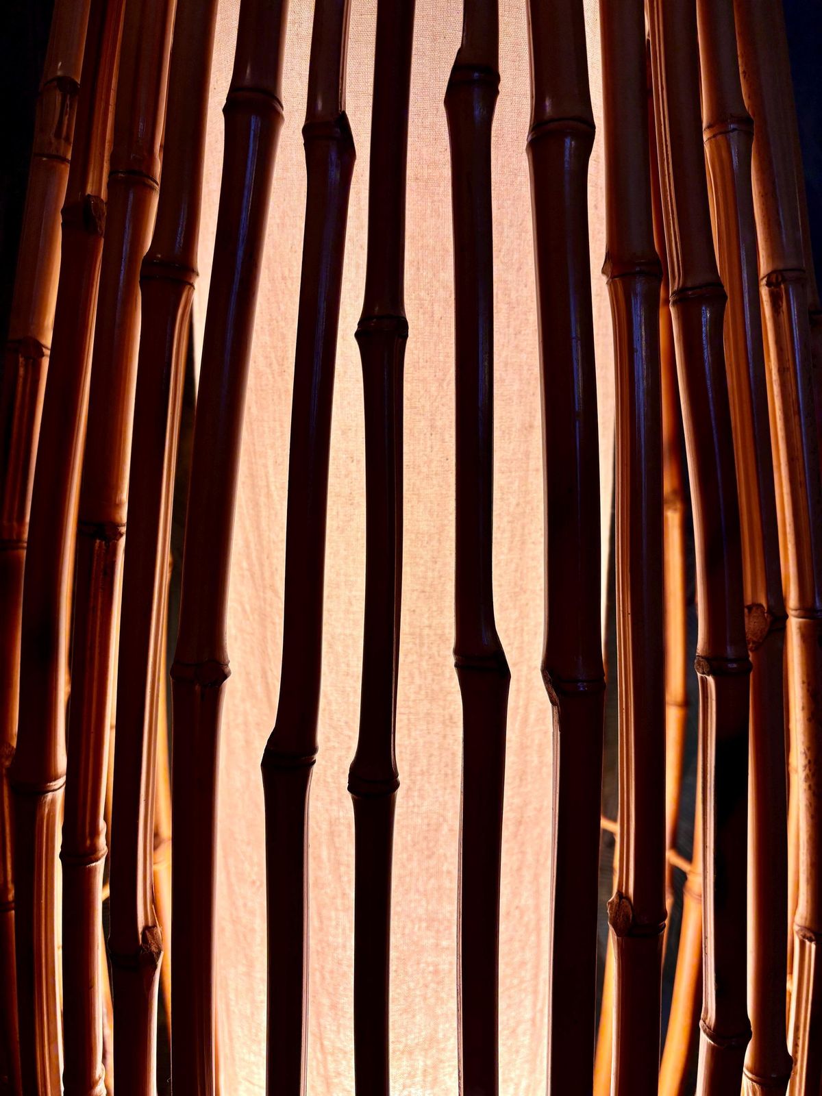 Tall Italian Floor Lamp Made Of Bamboo And Rattan From The Mid Century photo buy