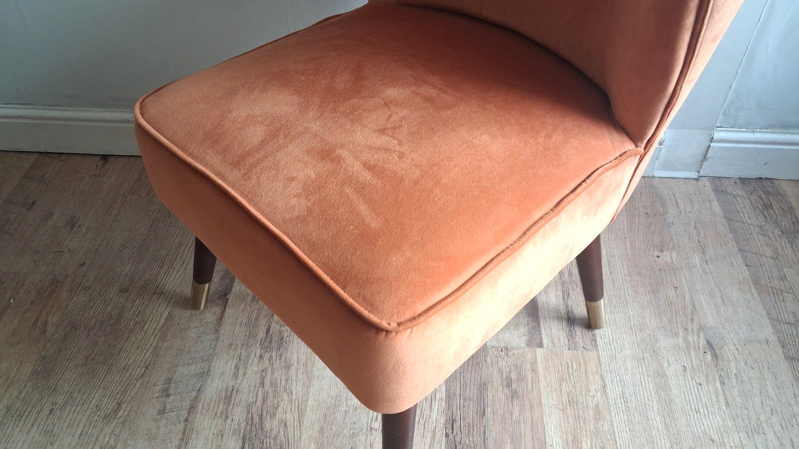 Furniture Delightful  Upholstered Velvet Cocktail/Accent /Bedroom /Hall/Lounge Chair Vgc photo