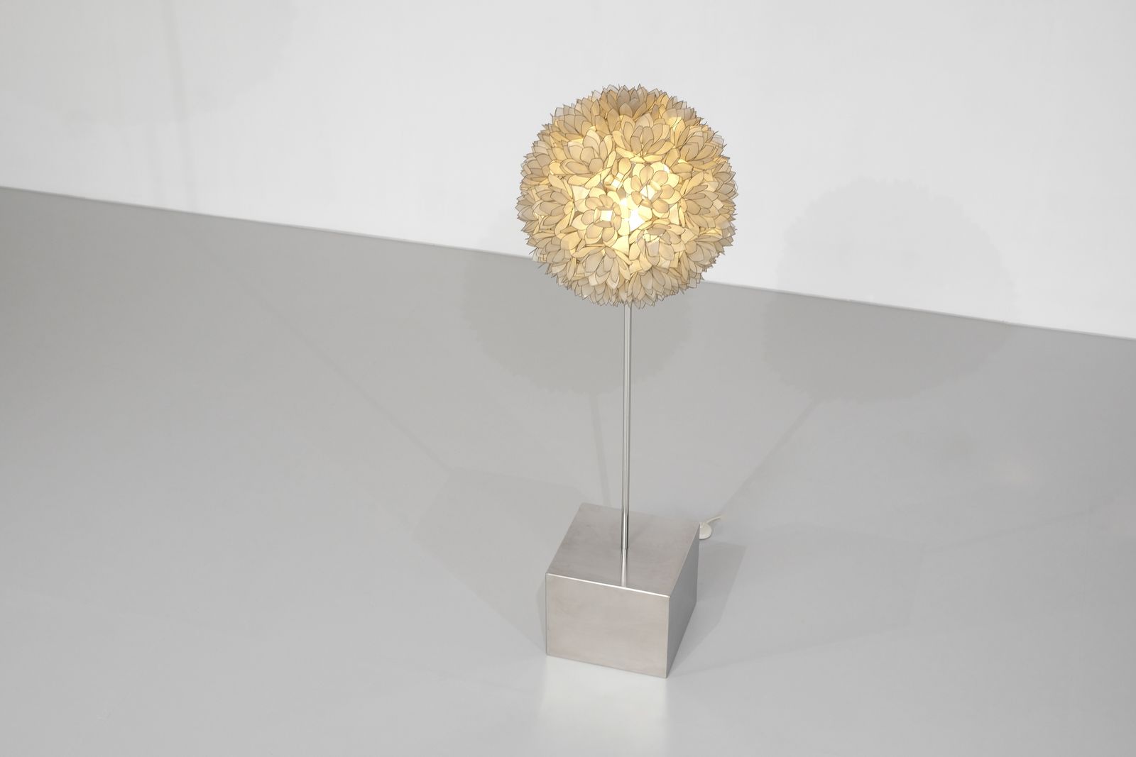 Floor Lamp In Mother Pearl By Rausch, Germany 1960s.
