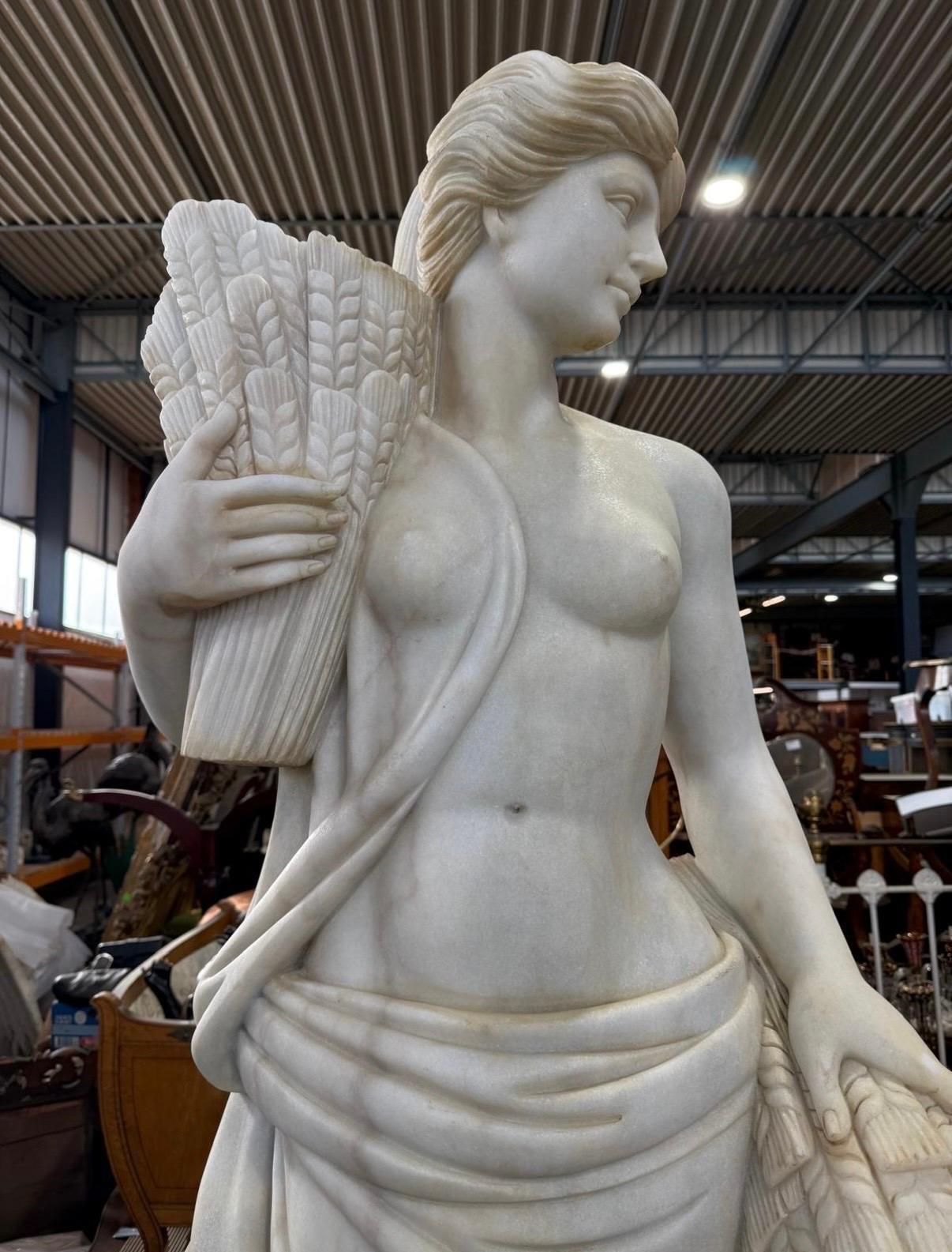 Set Of Four Life Size Marble Figures, Four Seasons, Late 20th Century photo buy