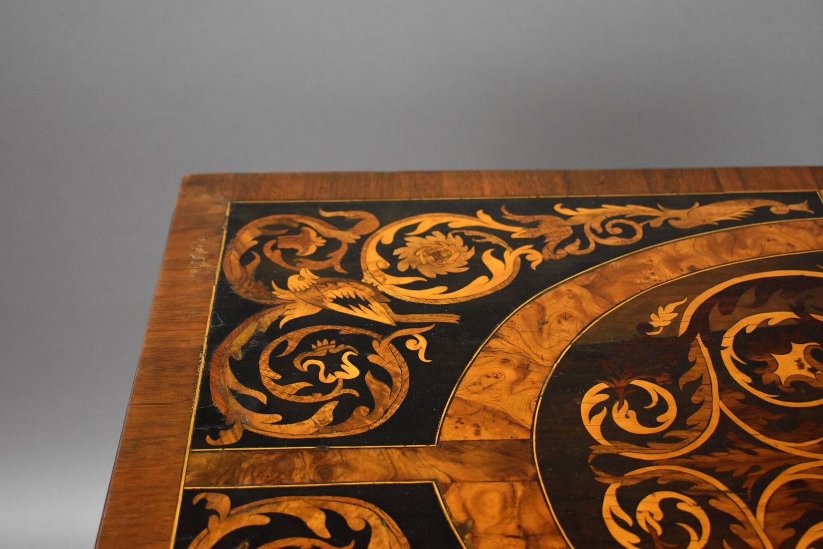 William & Mary Burr Walnut Marquetry Chest photo vintage