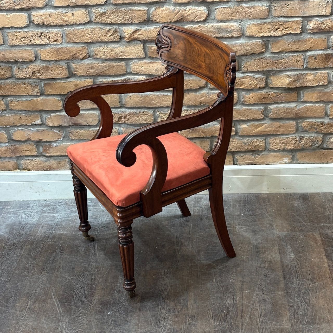 Pair Of Antique Gillows Style Mahogany Armchairs photo for sale
