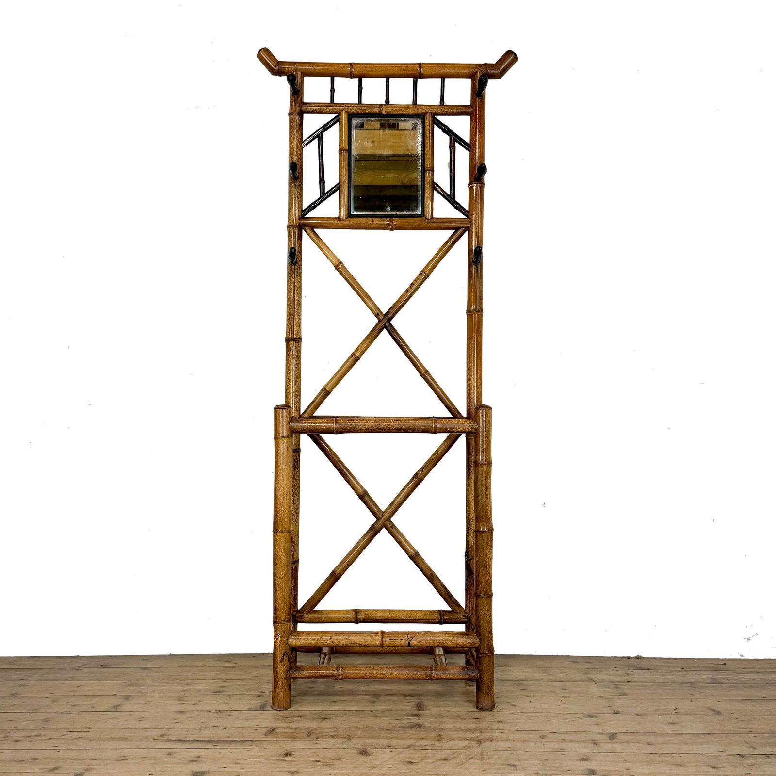 Antique Bamboo Hall Stand | Antique Furniture | Hall Stand | Umbrella Stand | Hallway Furniture (M 1817) photo furniture