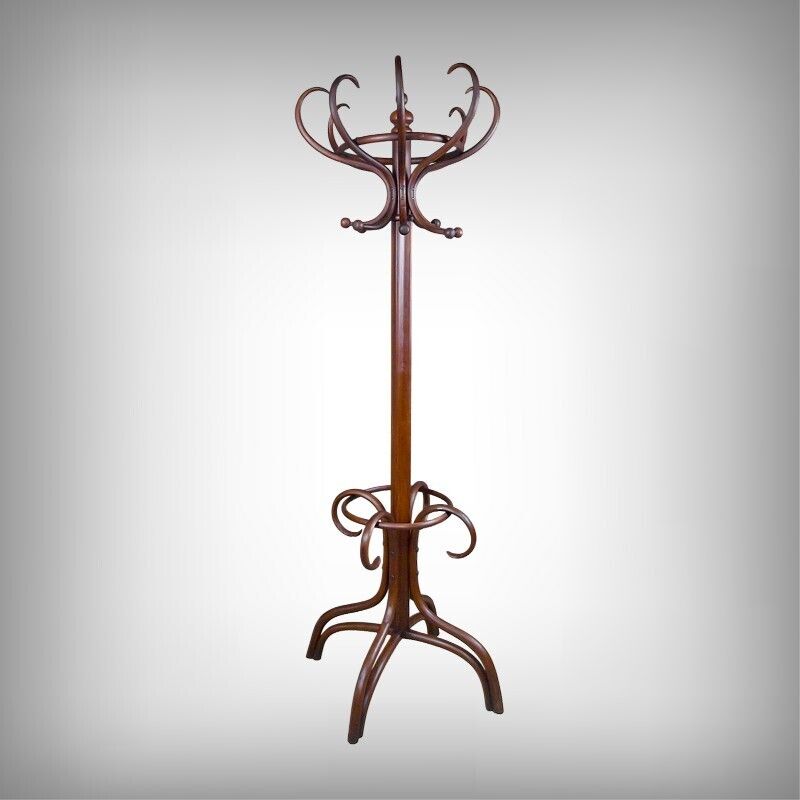Large Parrot Coat Rack In Bent Beechwood, Thonet Style – Early 20th Century photo furniture