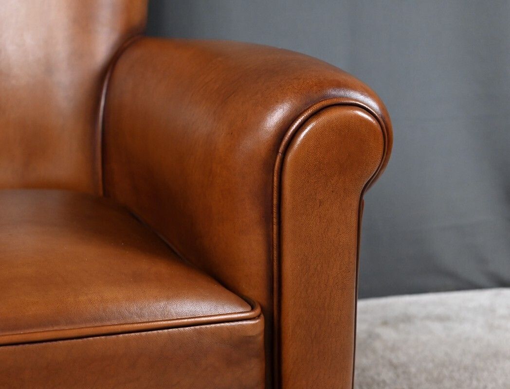 photo buy Pair Of Leather Club Chairs – Reproduction