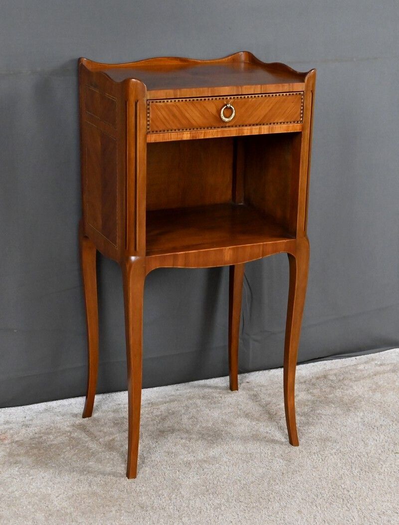 Marquetry Coffee Table, Louis XV Louis XVI Transitional Style – Mid 20th Century photo Furniture