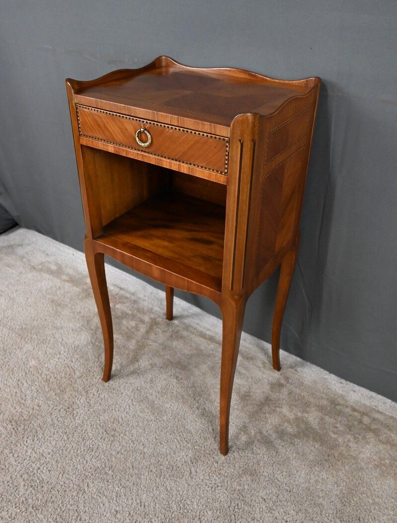 Furniture Marquetry Coffee Table, Louis XV Louis XVI Transitional Style – Mid 20th Century photo