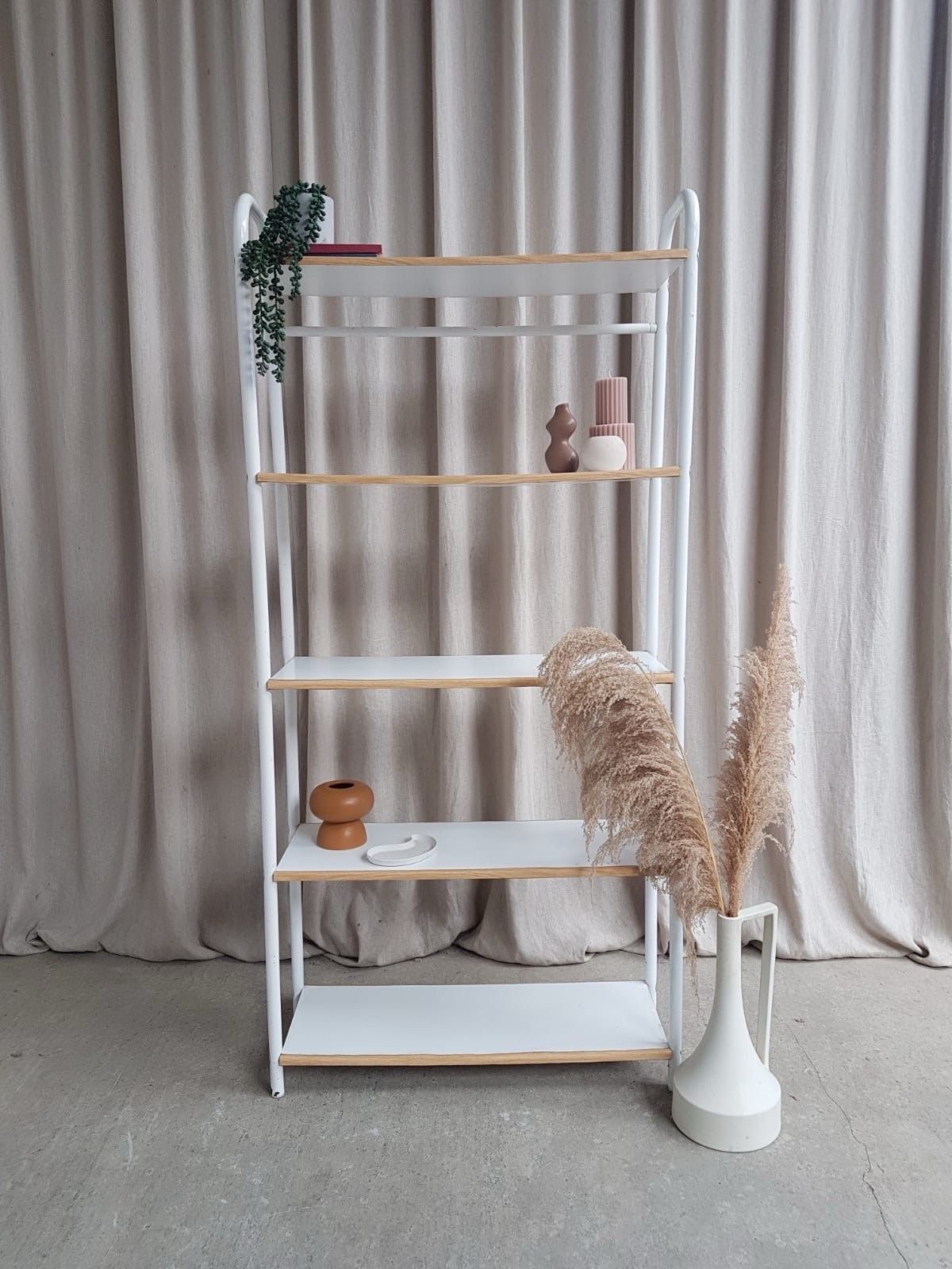 Vtg Late Mid Century 80s Post Modern Bookcase Shelving Wall Unit R853
