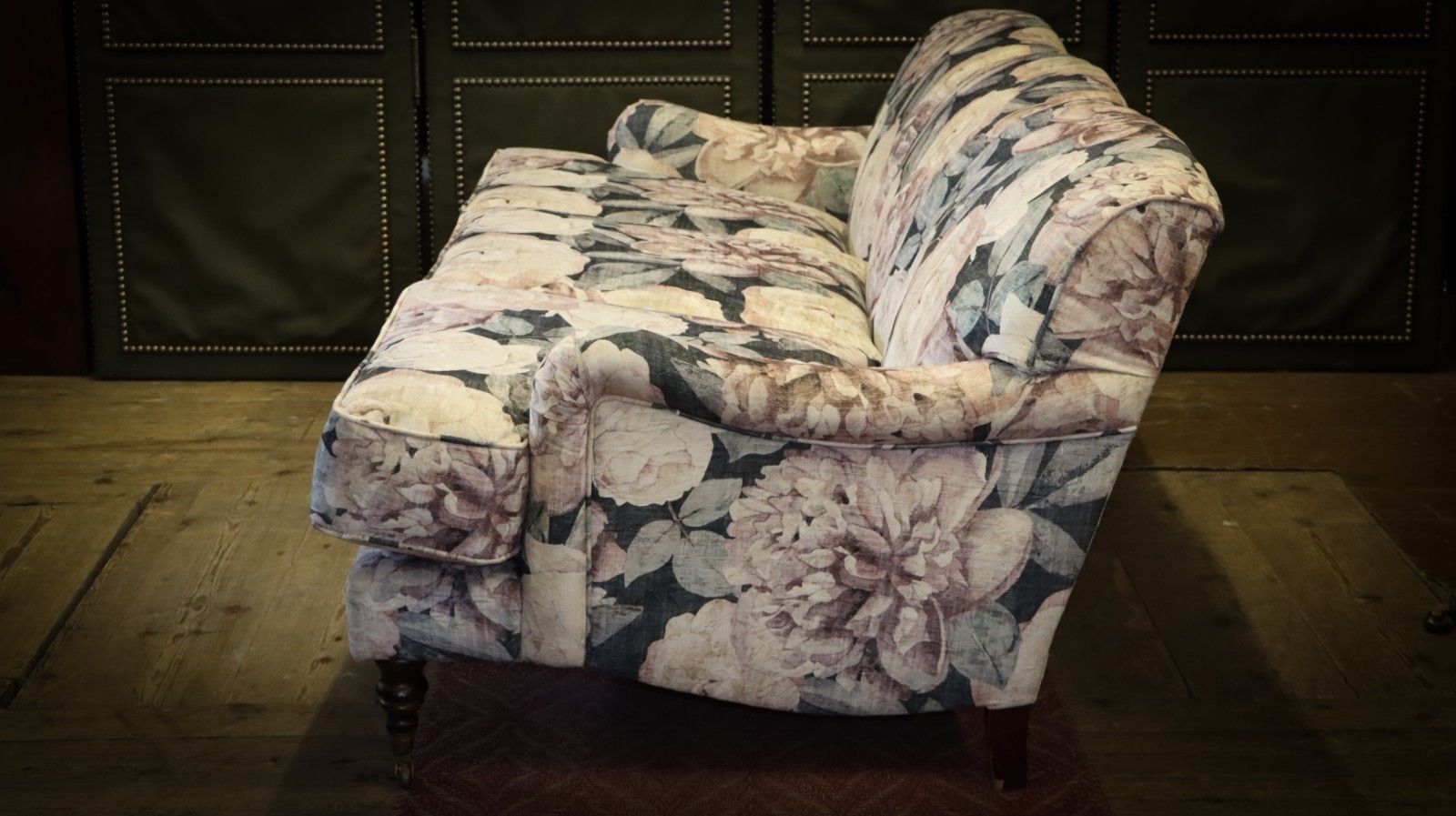 photo buy Stunning George Smith Howard Sons Style 3 Seater Elegant Sofa Floral Velvet 🚚