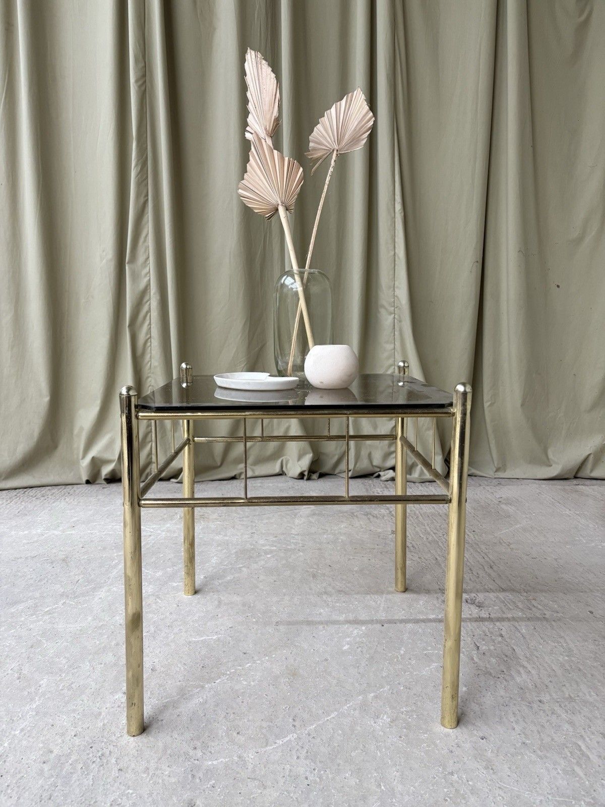 Vtg Late Mid Century Hollywood Regency Style Side Table Italian Retro R959 photo furniture