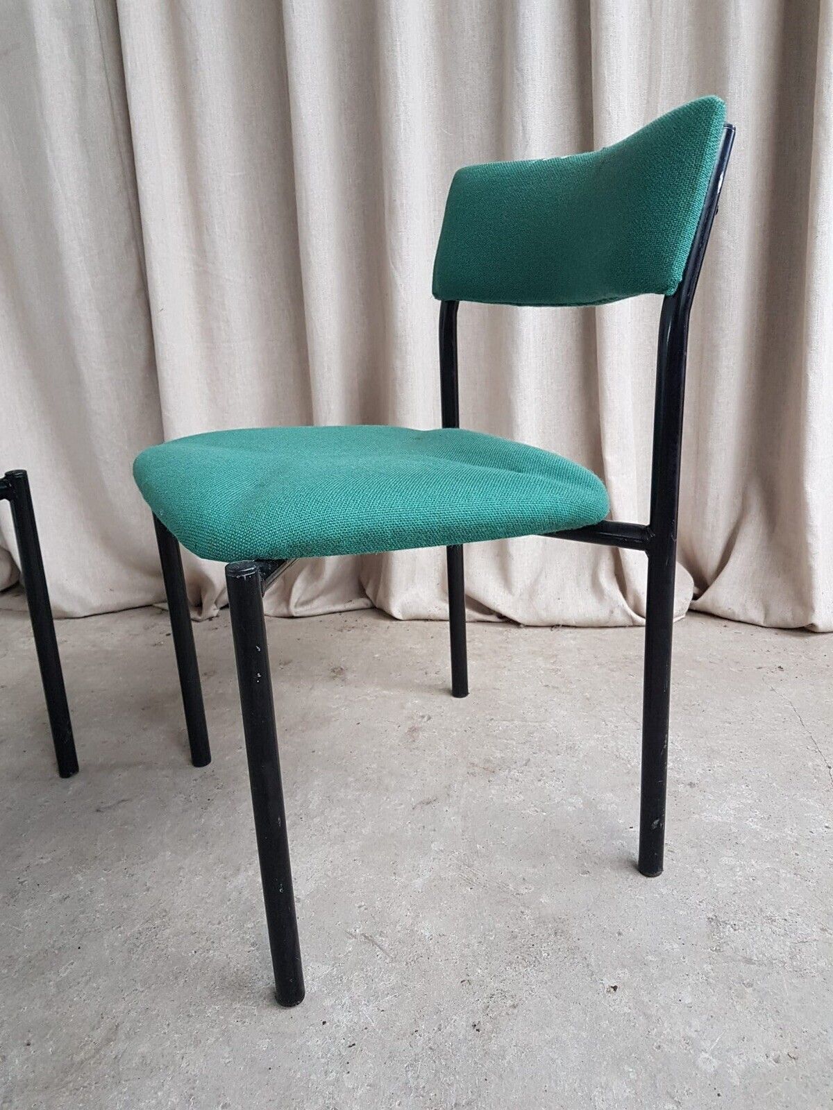 Vtg Late Mid Century Modernist Post Modern Style Dining Side Desk Chair R735 photo vintage